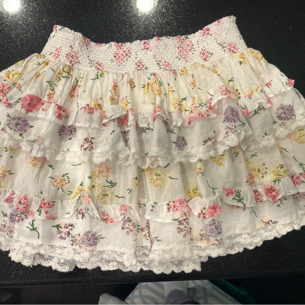 LoveShackFancy ruffle Billie skirt size 10